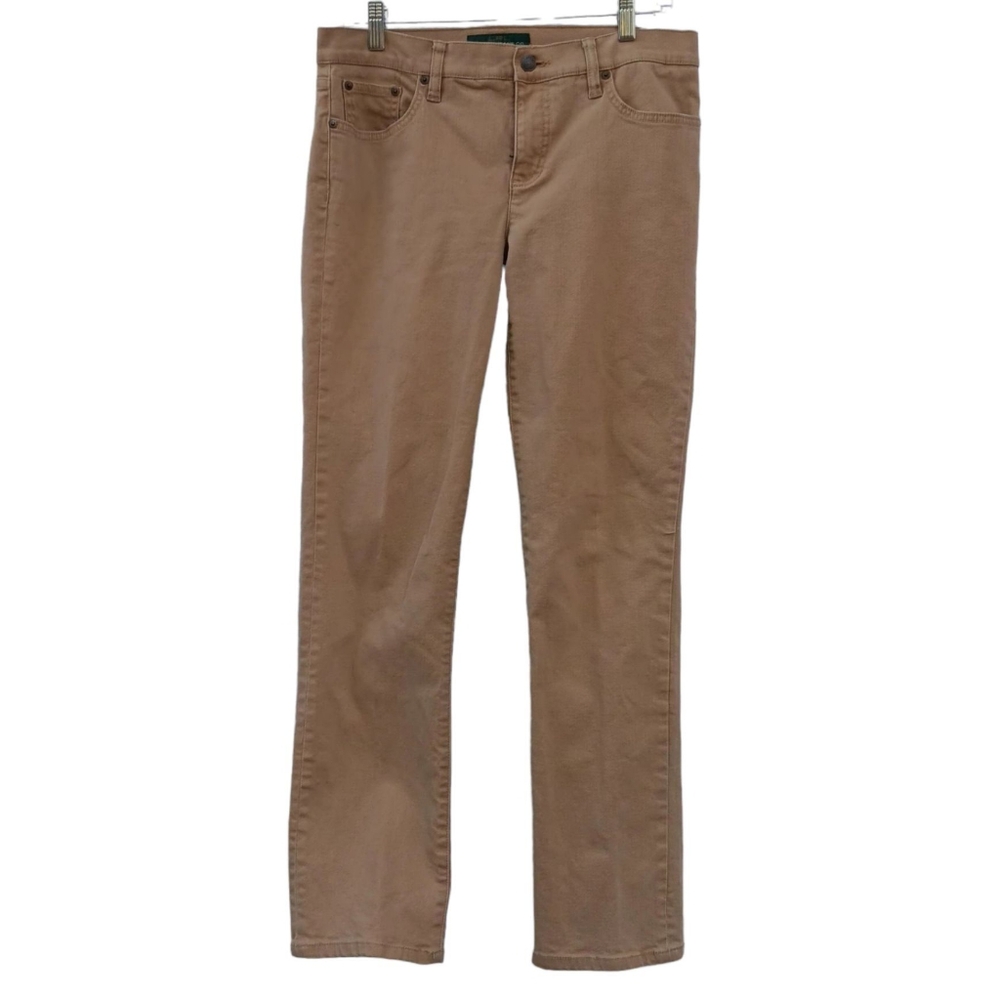 RALPH LAUREN WOMEN'S  STRAIGHT LEG WOMEN'S JEANS PANTS BROWN SIZE 8